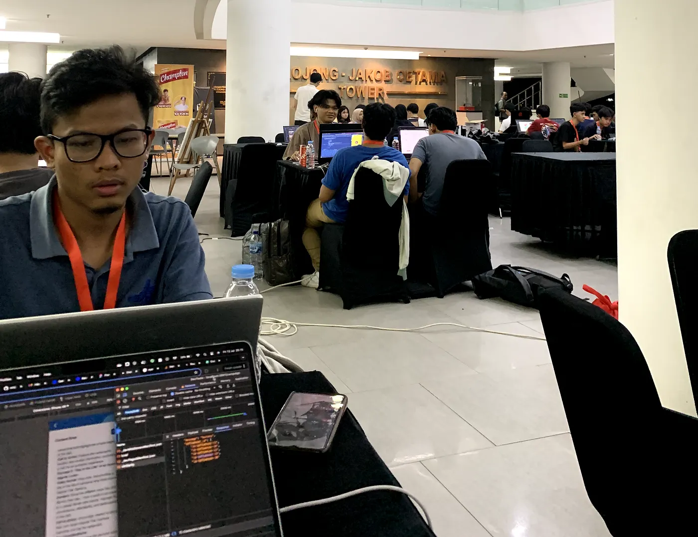 Me and My Friend Building Our Tech Solution in Hackathon